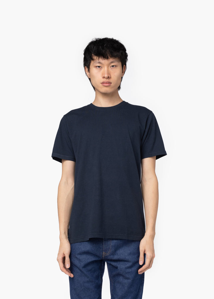 camiseta-organico-algodon-azul-arino-sostenible-hombre-minimalista