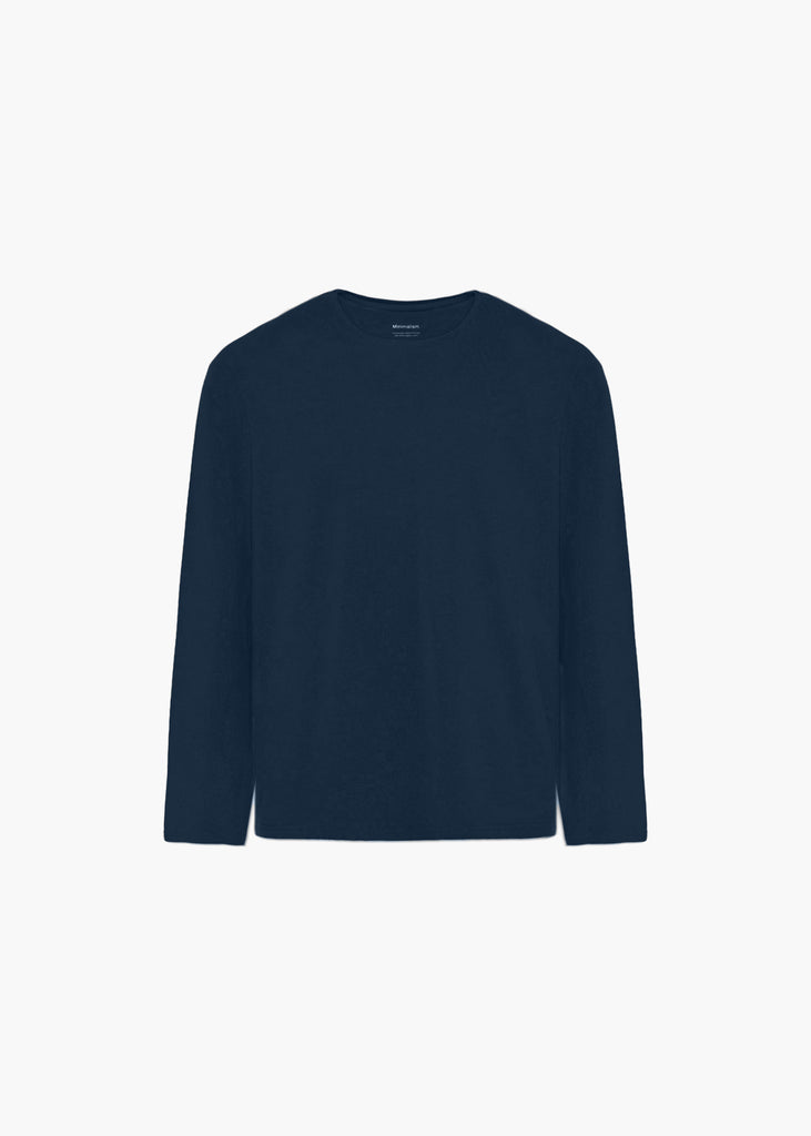 camiseta-algodon-organico-sin-logos-manga-larga-azul-marino