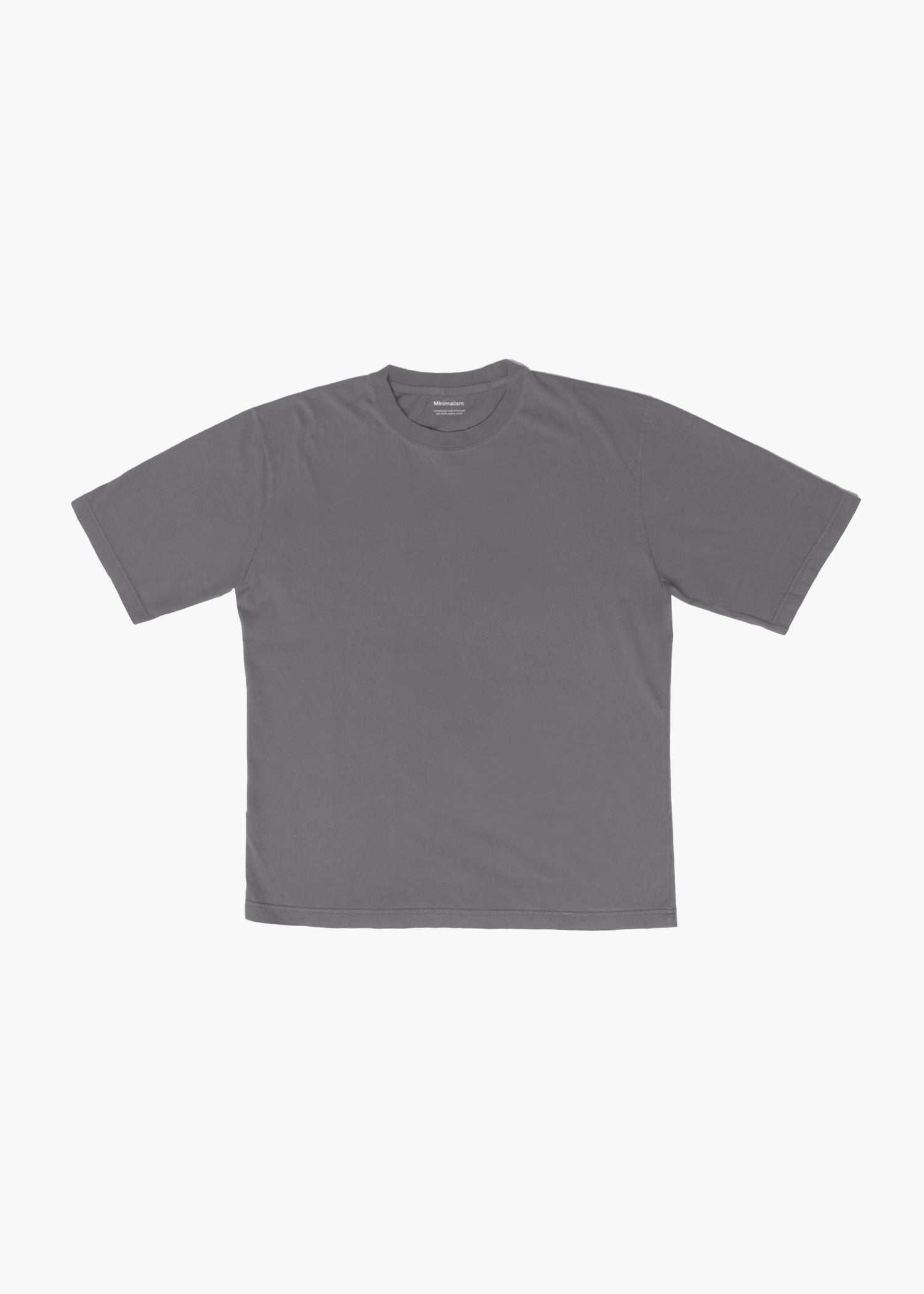 Oversized lava grey organic cotton T-shirt