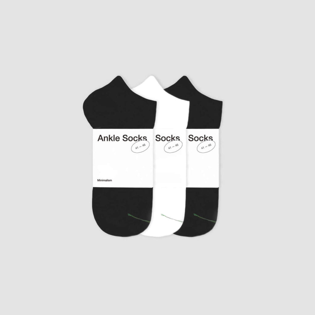 calcetines-algodon-organico-pinkies-tobilleros-largos-deporte-negro-blancos-minimalism-brand