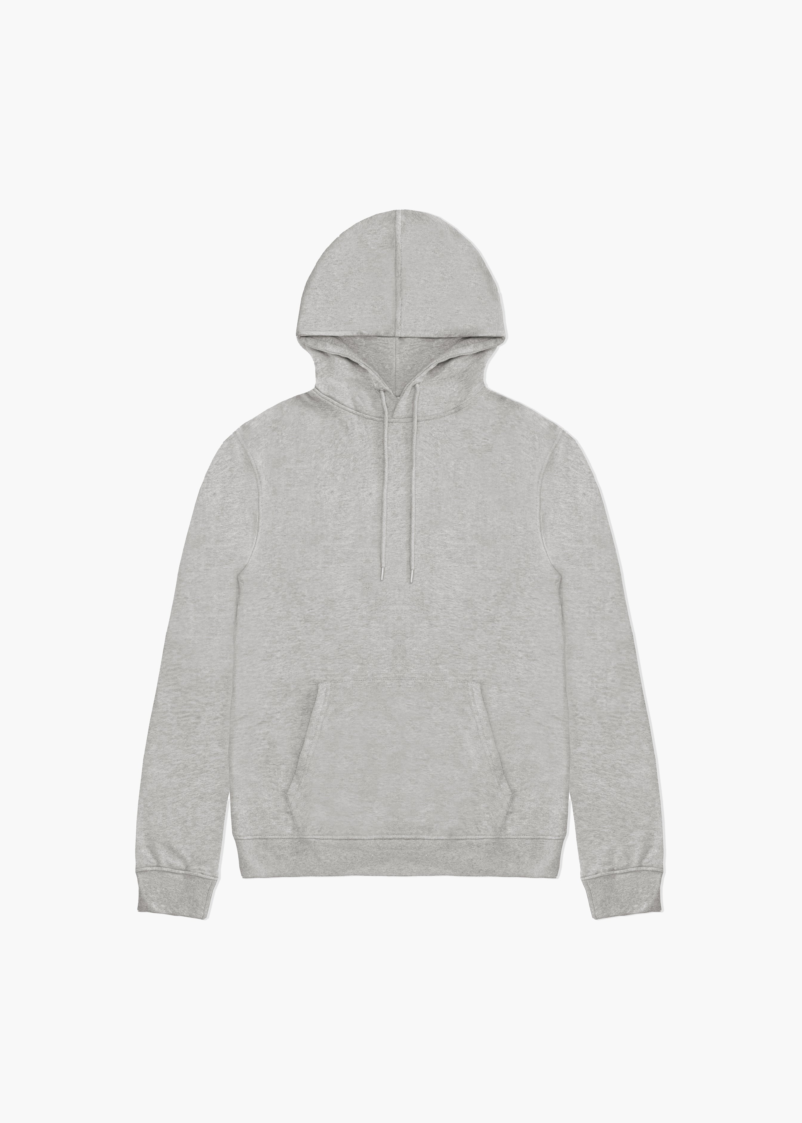 Sudadera con capucha gris de algodón orgánico - Main Image