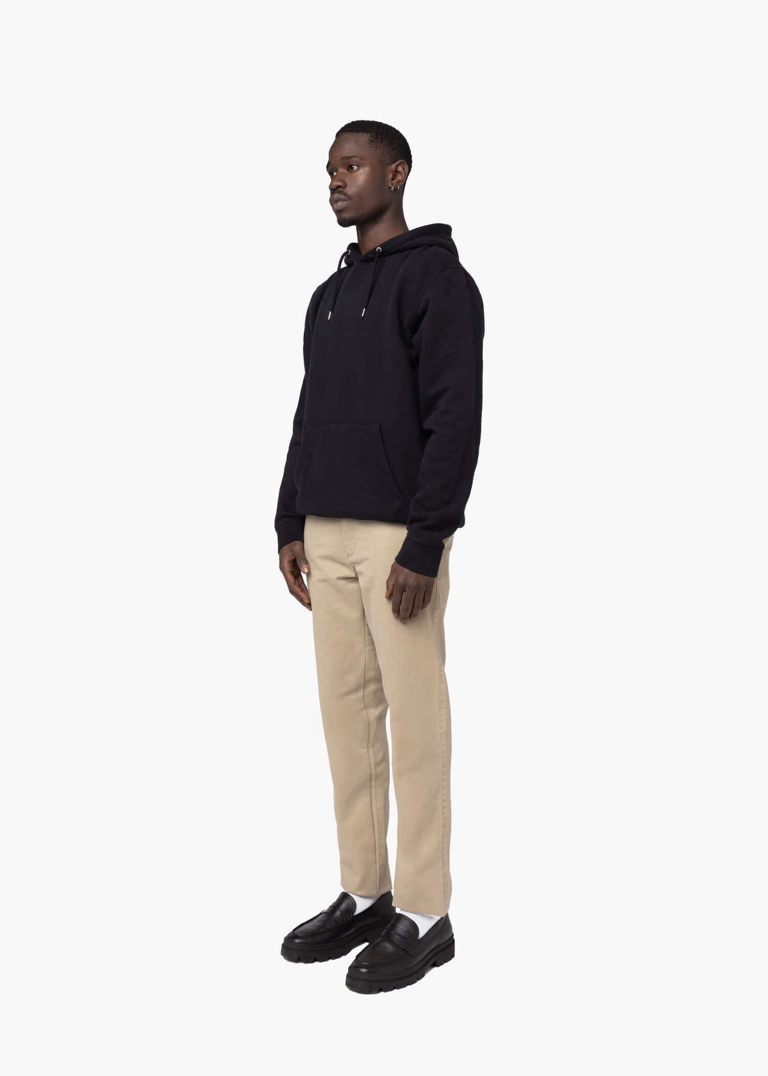 Sudadera Con Capucha ADRO 100% Algodón Para Hombre - Color Verde Oliva, Corte Regular, Tela Ecológica